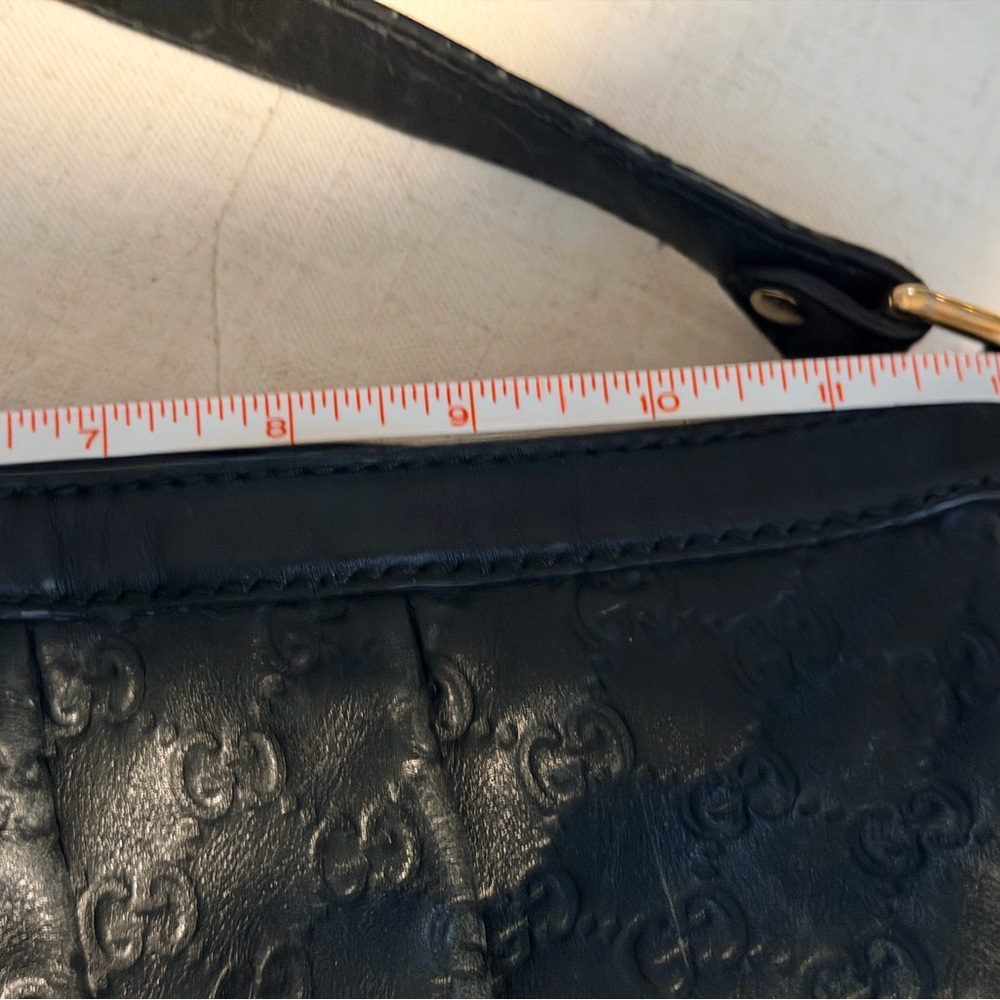 Gucci Sukey Guccissima Black Leather Shoulder Bag - Picture 12 of 14
